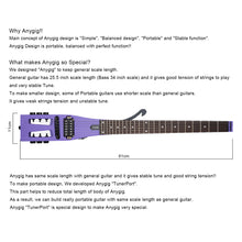 Load image into Gallery viewer, Anygig Travel Guitar Electric AGE SE Purple